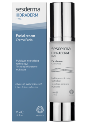 SESDERMA HIDRADERM HYAL DRĖKINANTIS VEIDO KREMAS, 50 ml