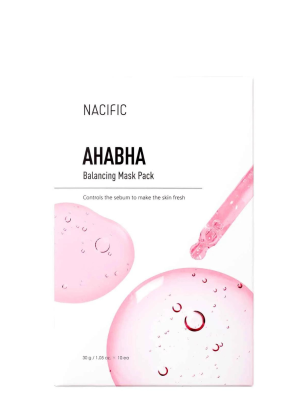 NACIFIC AHA/BHA Balancing Mask balansuojanti lakštinė veido kaukė, 30 g.